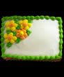 Yummy Yummy   Green Yellow Flower Cake - 4.4 lb